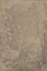 Hirtenfamilie auf dem Heimweg