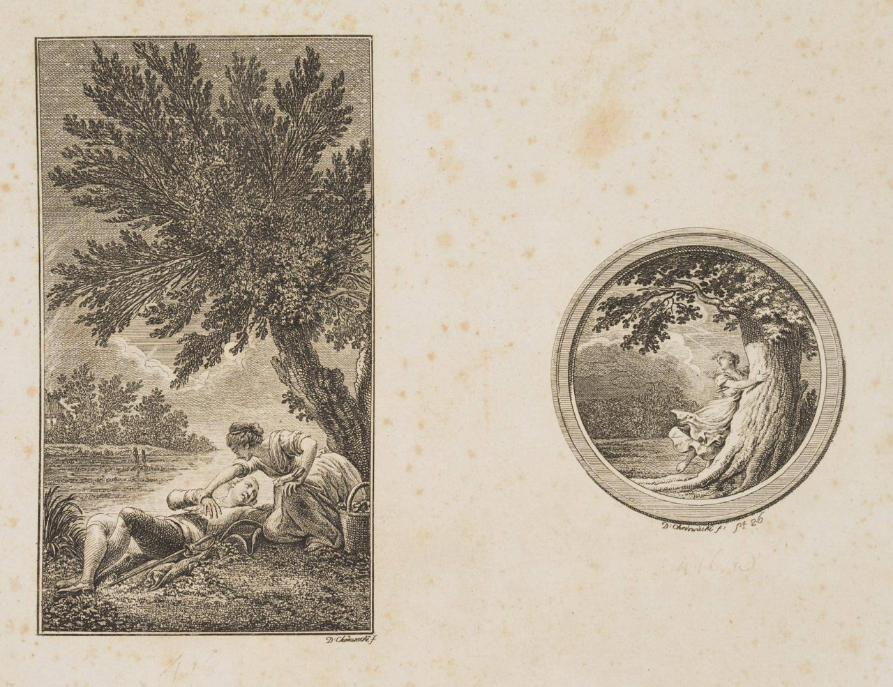 Illustrationen zu Sophie Albrecht's Gedichten, Probedruck