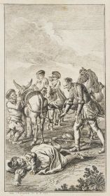 Don Quixote hilft der vom Esel gestürzten Dulcinea