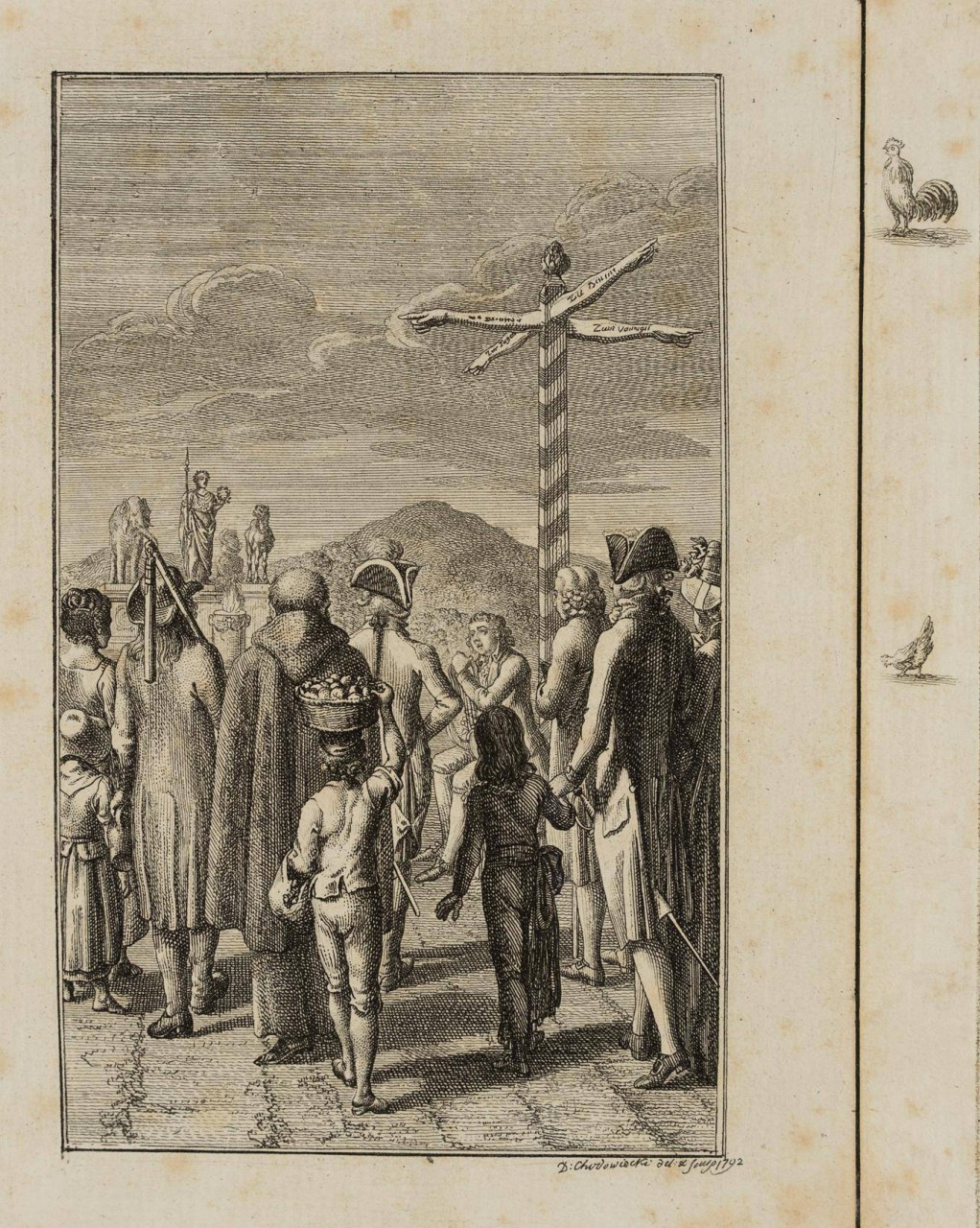 Der Dichter am Wegkreuz zur Tugend