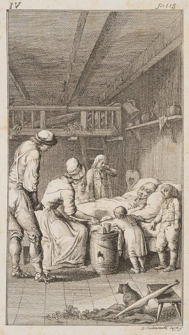 Großmutter Catharine auf dem Sterbebett