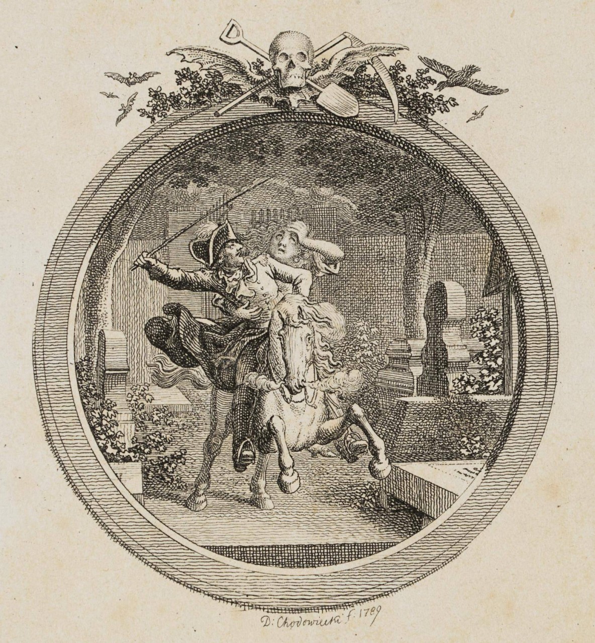 Wilhelm sprengt auf den Kirchhof