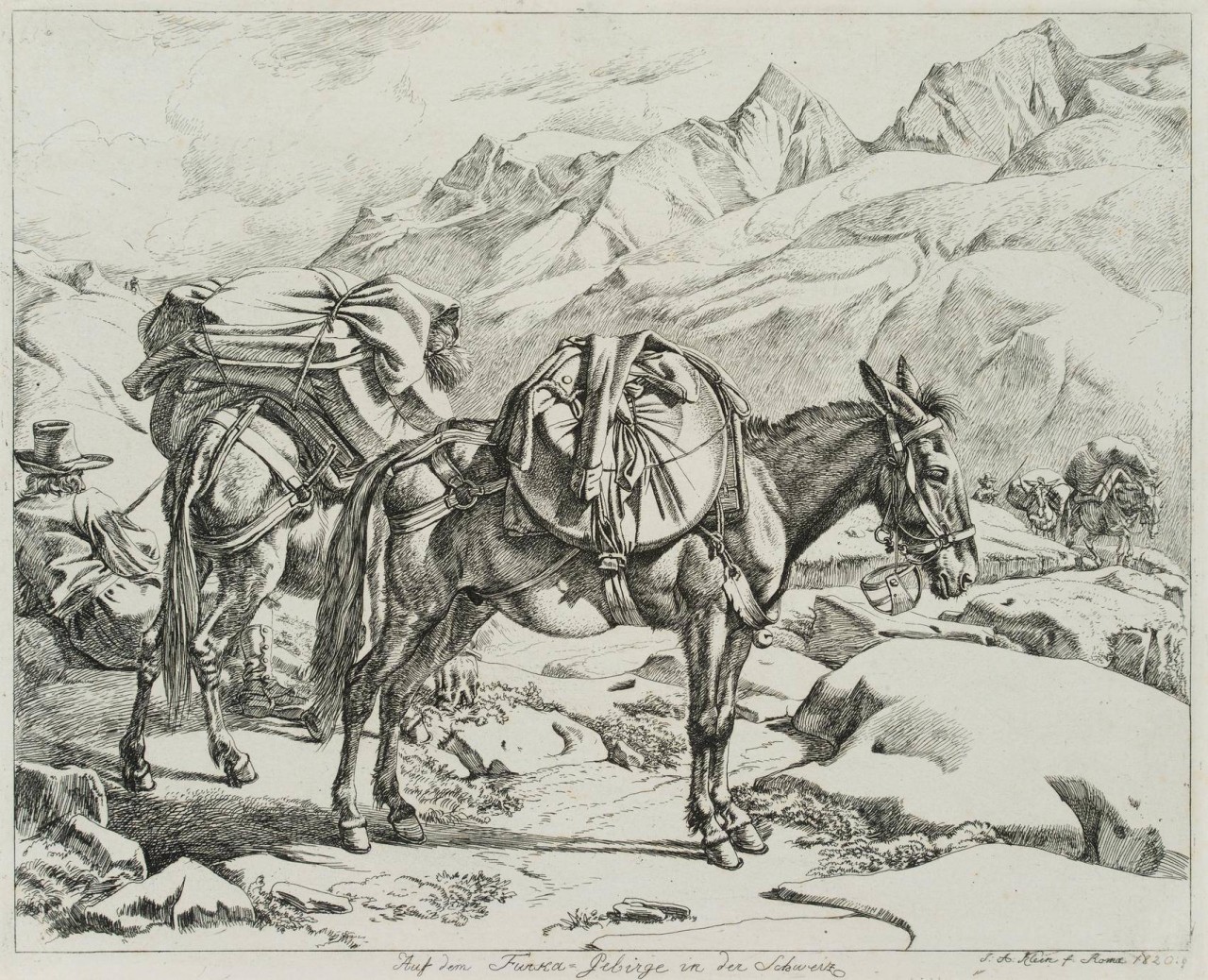 Auf dem Furca-Gebirge in der Schweiz