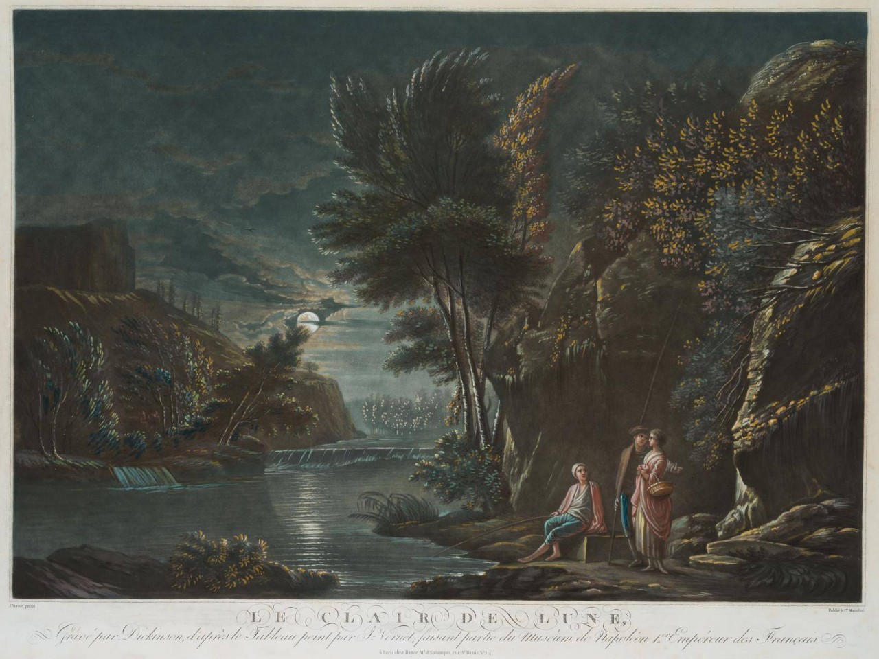 nach Claude Joseph Vernet: Fischer bei Mondschein