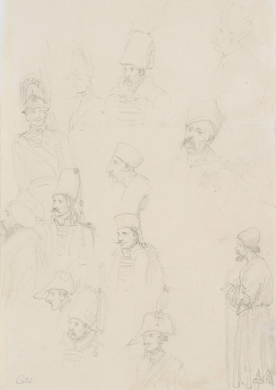 Figurenstudie mit Soldaten