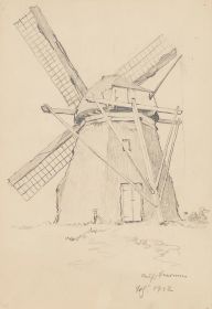 Studie einer Mühle auf Amrum
