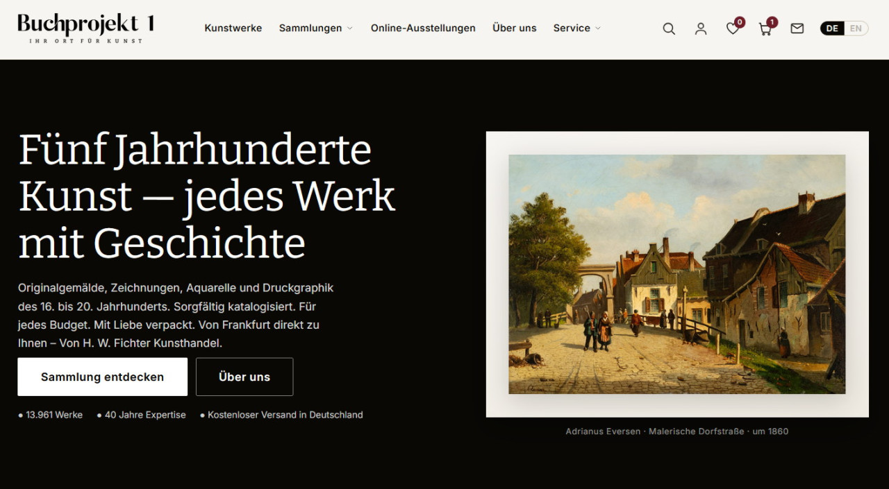 Startseite von buchprojekt1.de