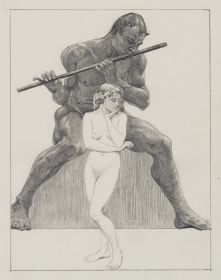 Flötender Faun und weiblicher Akt I