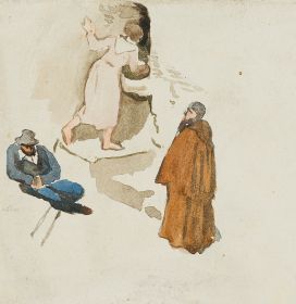 Figuren bei einem Kloster