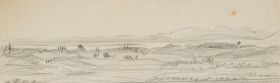 Landschaft mit Gebirgszügen