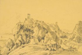 Felsenlandschaft mit Burgruine