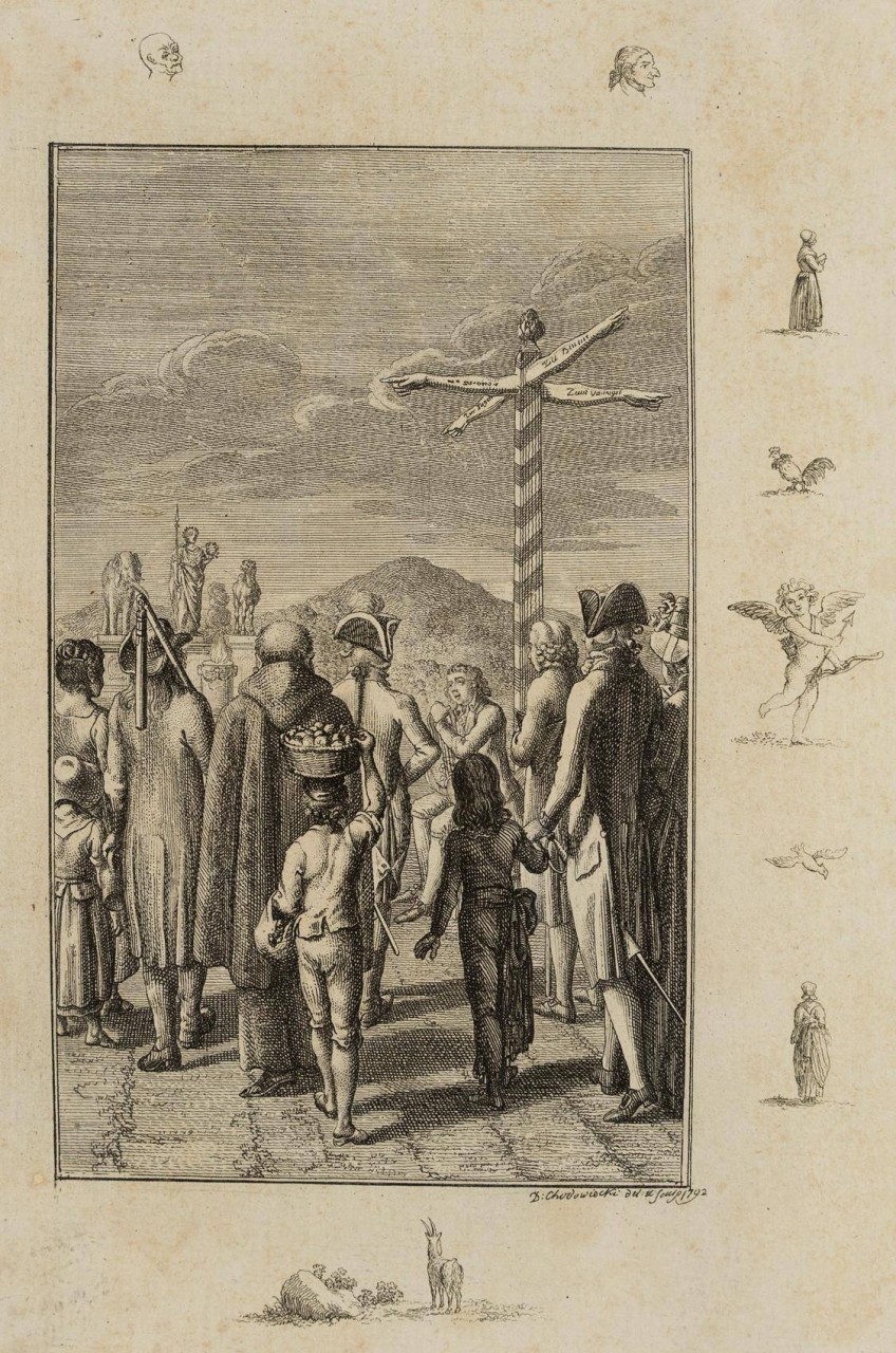 Der Dichter am Wegkreuz zur Tugend