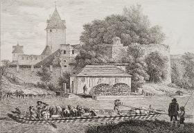 An der Stadtmauer zu Regensburg