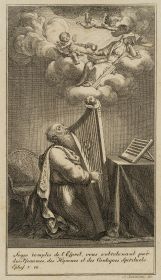 König David mit der Harfe musizierend