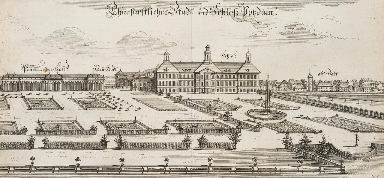 Ansicht des kurfürstlichen Stadtschlosses in Potsdam