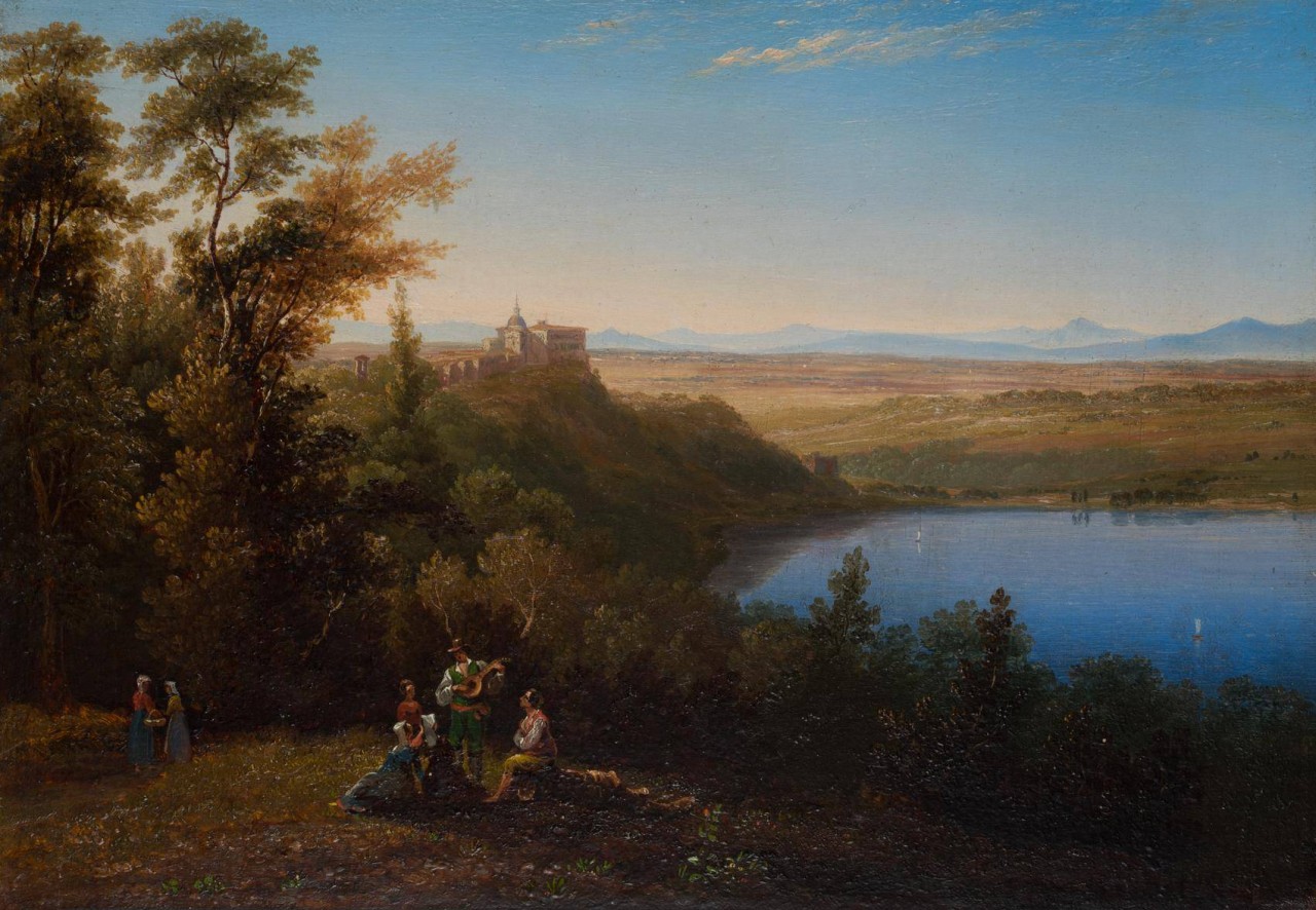 Lago Albano mit dem Castel Gandolfo