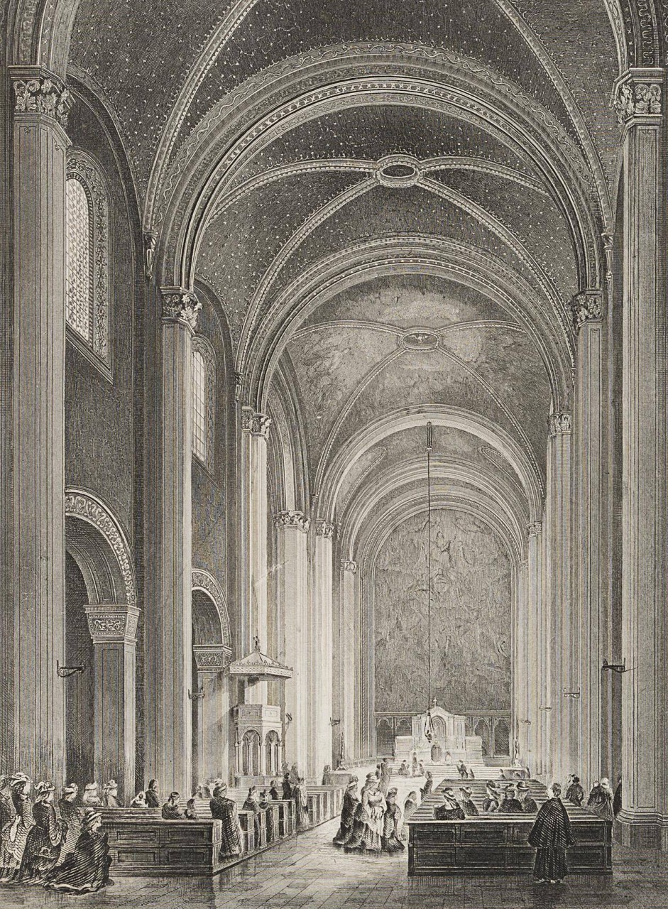 Nach G.Seeberger, Innenansicht der Ludwigskirche zu München