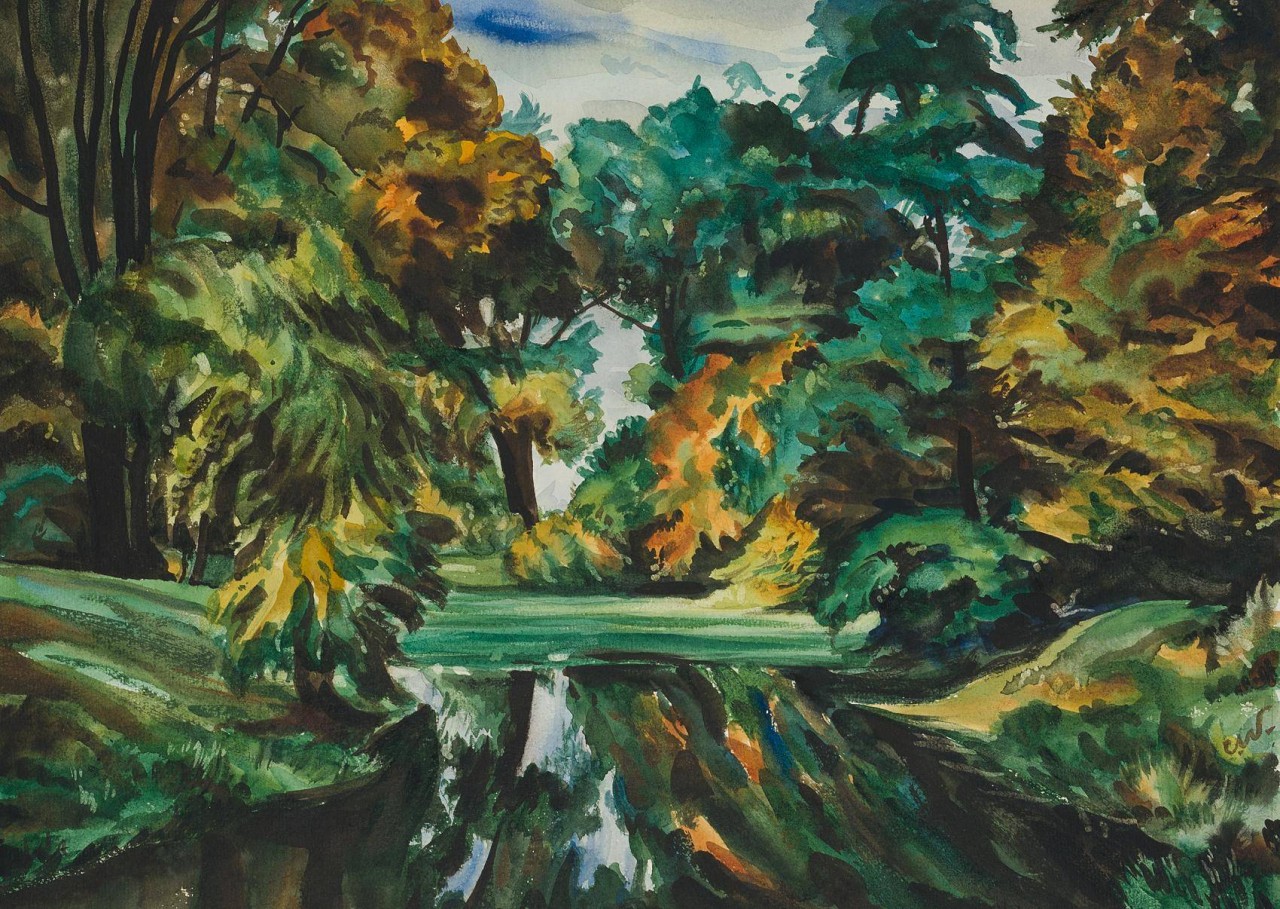 Waldstück mit Bach