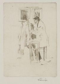 Der Künstler im Louvre