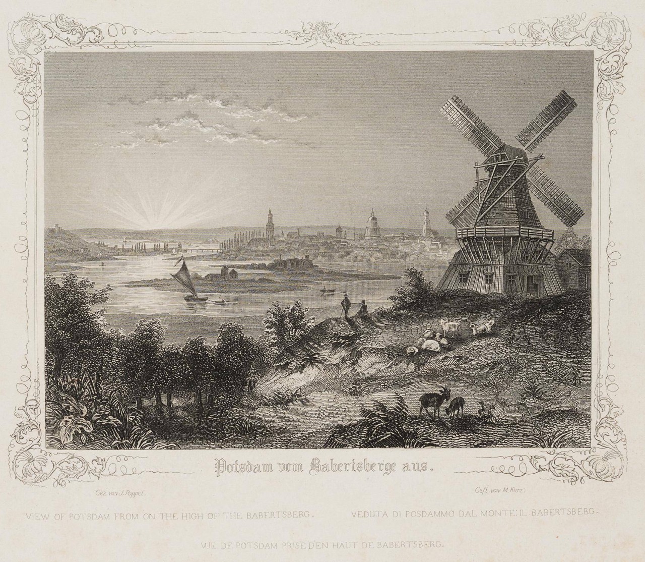 Romantische Ansicht von Potsdam vom Babelsberge aus