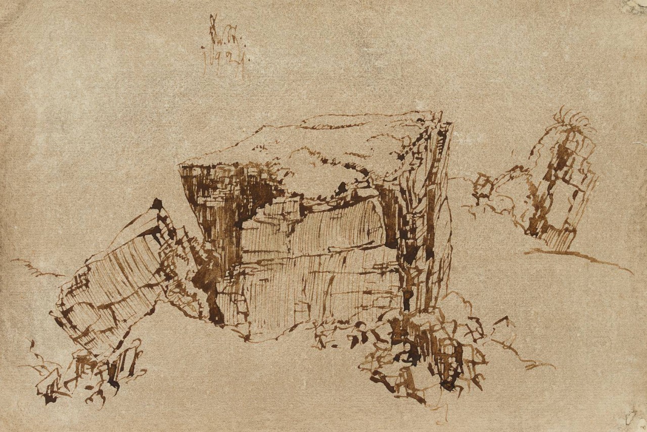 Gebrochenes Gestein