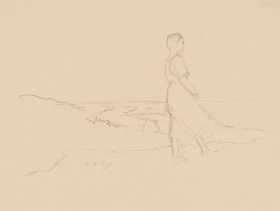 Frau am Strand - Figurenstudie