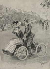 Motordroschke auf Champs Élysées
