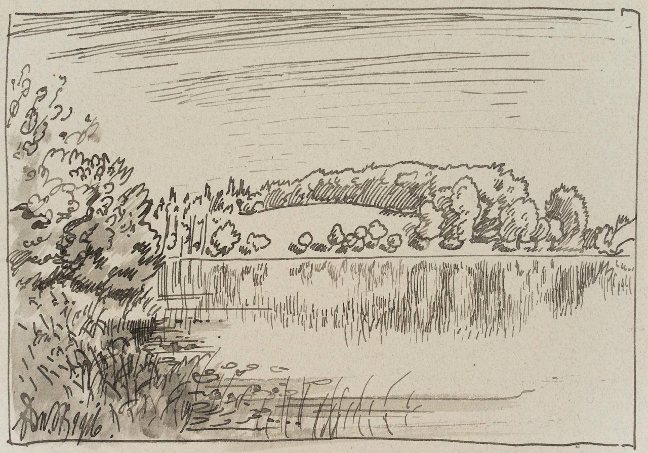 Verträumte Landschaft mit See