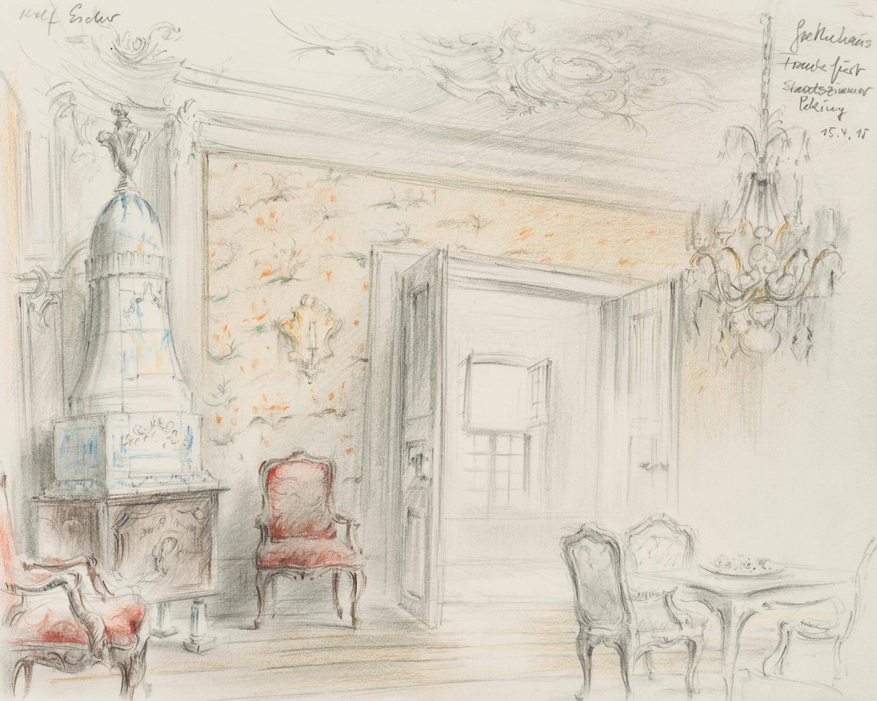 Das Staatszimmer "Peking" im Goethe-Haus in Frankfurt