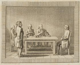 Dr. Bahrdt vor der königlichen Kommission
