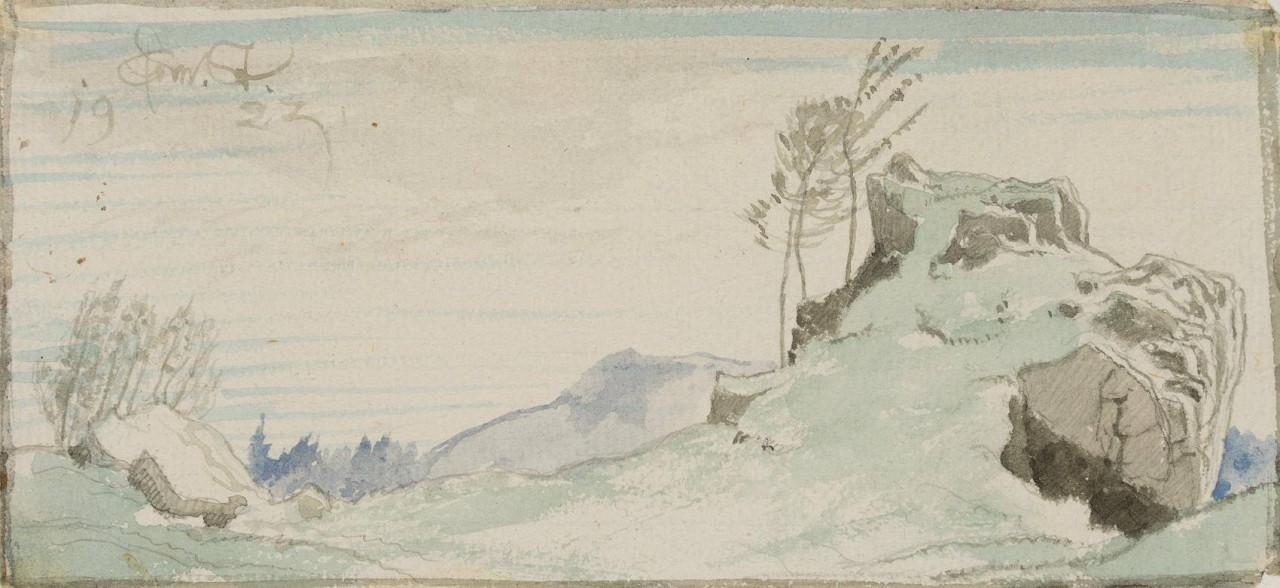 Felsbrocken auf einem Hügel