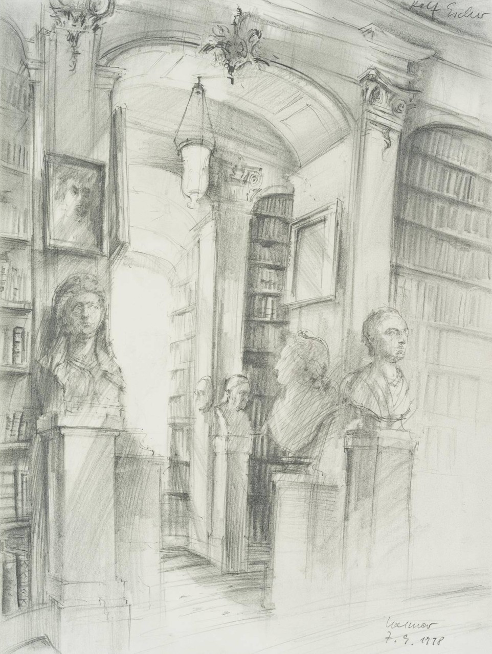 Blick in die Anna Amalia Bibliothek in Weimar