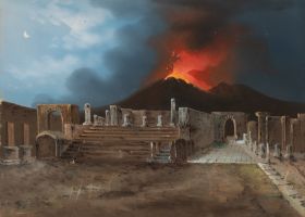 Ausbruch des Vesuv on Pompeji aus