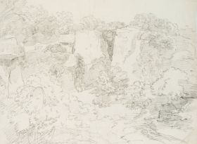 Felslandschaft mit kleiner Schlucht