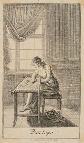 Penelope am Stickrahmen