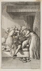 Dirnen drängen Adelbert auf Eleonorens Bett