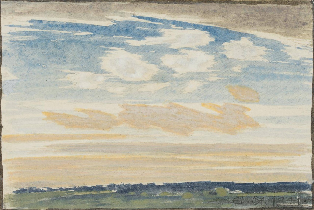 Wolkenstudie über Ebene
