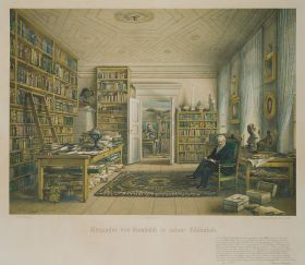 Alexander von Humboldt in seiner Bibliothek