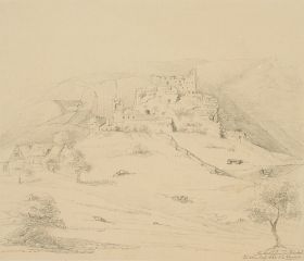 Burgruine bei Erlenbach in den Vogesen