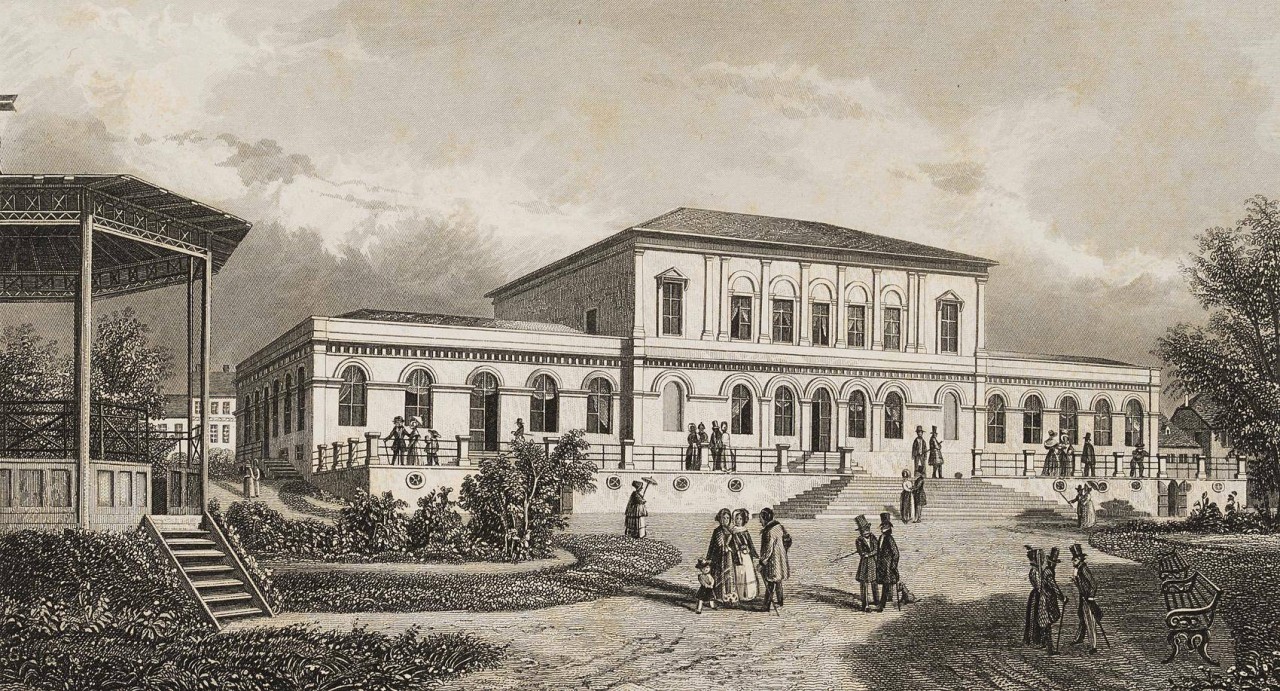 Nach Wegelin, Gartenansicht des Kursaals zu Bad Homburg