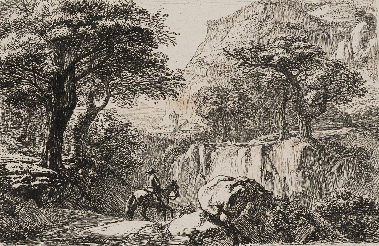 Reiter im Hohlweg