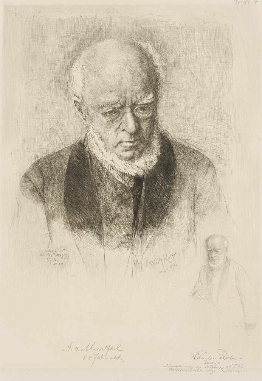 Porträt Adolph von Menzel, 88 Jahre