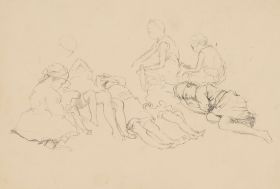 Figurenstudien, ruhende Personen