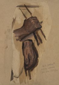 Handstudie mit Stab