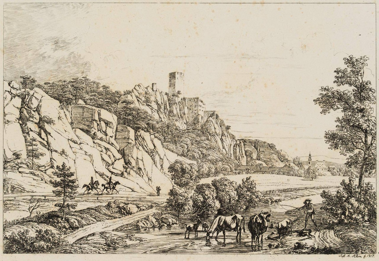 St. Helena und Schloss Rauhenstein bei Baden