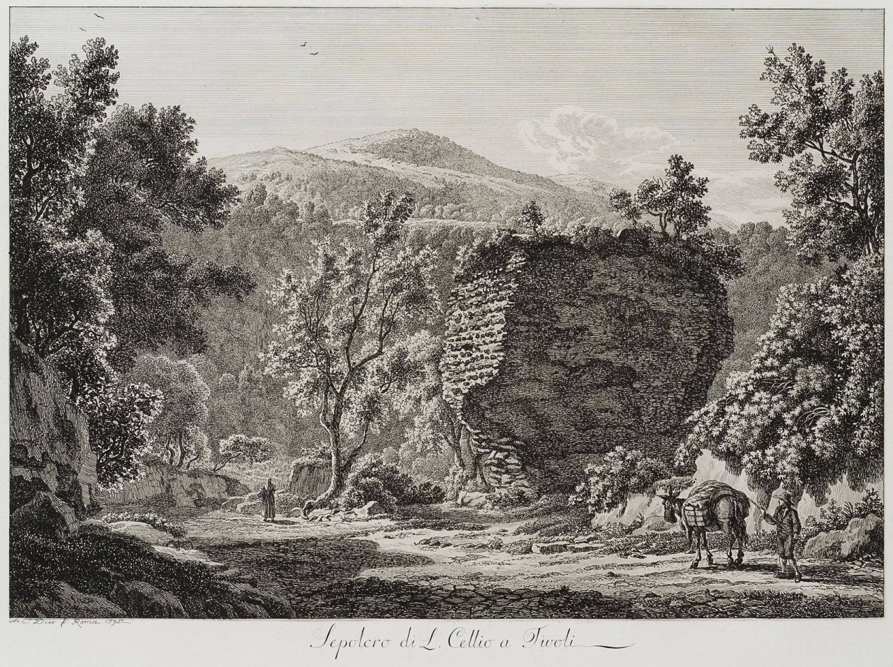 Das Grabmal des Cellius bei Tivoli