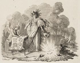 Bellona unterrichtet den Genius des Krieges
