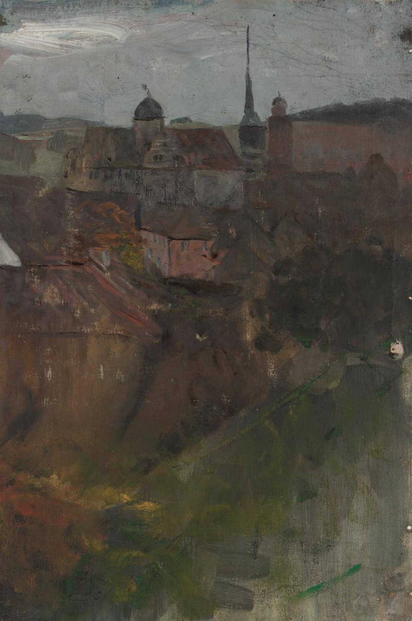 Blick auf eine Kleinstadt