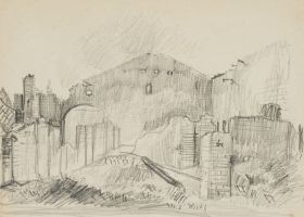 Ruine. Zerstörter Hof